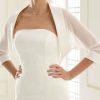 Wraps & Shawls | Chiffon 3/4 Sleeve Bridal Wedding Bolero Wrap Ivory – Girls