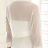 Wraps & Shawls | Chiffon 3/4 Sleeve Bridal Wedding Bolero Wrap Ivory – Girls