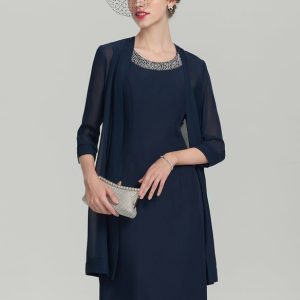 Wraps & Shawls | Chiffon 3/4 Sleeve Special Occasion Cocktail Wrap Dark Navy – Girls