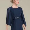 Wraps & Shawls | Chiffon 3/4 Sleeve Special Occasion Cocktail Wrap Dark Navy – Girls