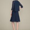 Wraps & Shawls | Chiffon 3/4 Sleeve Special Occasion Cocktail Wrap Dark Navy – Girls