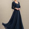 Wraps & Shawls | Chiffon 3/4 Sleeve Special Occasion Evening Wrap Dark Navy – Girls