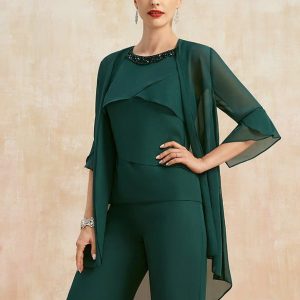 Wraps & Shawls | Chiffon 3/4 Sleeve Special Occasion Wrap Dark Green – Girls