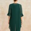 Wraps & Shawls | Chiffon 3/4 Sleeve Special Occasion Wrap Dark Green – Girls