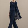 Wraps & Shawls | Chiffon Beading 3/4 Sleeve Special Occasion Wrap Dark Navy – Girls