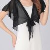 Wraps & Shawls | Chiffon Bow Short Sleeve Special Occasion Bolero Black – Girls