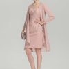 Wraps & Shawls | Chiffon Long Sleeves Special Occasion Cocktail Wrap Dusty Rose – Girls