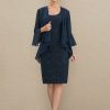 Wraps & Shawls | Chiffon Ruffles Long Sleeves Cocktail Special Occasion Wrap Dark Navy – Girls