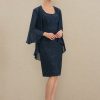 Wraps & Shawls | Chiffon Ruffles Long Sleeves Cocktail Special Occasion Wrap Dark Navy – Girls