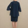 Wraps & Shawls | Chiffon Ruffles Long Sleeves Cocktail Special Occasion Wrap Dark Navy – Girls