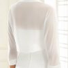 Wraps & Shawls | Chiffon Satin Wedding 3/4 Sleeve Bridal Bridesmaid Wrap Bolero White – Girls