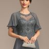 Wraps & Shawls | Chiffon Short Sleeve Special Occasion Wrap Steel Grey – Girls