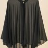 Wraps & Shawls | Chiffon Sleeveless Casual Wedding Holiday Cover-ups Shawl Cape Black – Girls