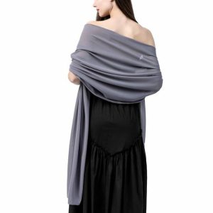 Wraps & Shawls | Chiffon Sleeveless Casual Wedding Holiday Fashion Shawl Gray – Girls