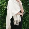 Wraps & Shawls | Faux Cashmere Beading Tassels Wedding Shawl White – Girls