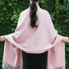 Wraps & Shawls | Faux Cashmere Beading Tassels Wedding Shawl White – Girls