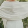 Wraps & Shawls | Faux Cashmere Tassel Sleeveless Casual Wedding Shawl Ivory – Girls