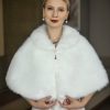 Wraps & Shawls | Faux Fur Bridal Wedding Fashion Shawl White – Girls