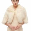 Wraps & Shawls | Faux Fur Bridal Wedding Shawl White – Girls