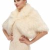 Wraps & Shawls | Faux Fur Bridal Wedding Shawl White – Girls