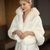 Wraps & Shawls | Faux Fur Bridal Wedding Shawl Wrap White – Girls