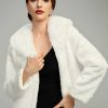 Wraps & Shawls | Faux Fur Bridesmaid Fashion Evening Cocktail Wrap White – Girls