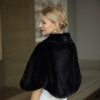 Wraps & Shawls | Faux Fur Bridesmaid Wedding Fashion Evening Cocktail Shawl Black – Girls