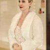 Wraps & Shawls | Faux Fur Long Sleeves Wedding Jacket Wrap White – Girls