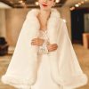 Wraps & Shawls | Faux Fur Wedding Shawl Cape White – Girls