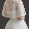 Wraps & Shawls | Lace Rhinestones Sleeveless Wedding Shawl Cape White – Girls