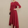 Wraps & Shawls | Satin 3/4 Sleeve Special Occasion Cocktail Wrap Burgundy – Girls