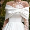 Wraps & Shawls | Satin Off Shoulder Bridal Wedding Shawl White – Girls