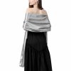 Wraps & Shawls | Satin Sleeveless Casual Wedding Fashion Holiday Shawl Champagne – Girls