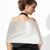 Wraps & Shawls | Satin Sleeveless Wedding Fashion Evening Cocktail Special Occasion Shawl Silver – Girls