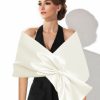 Wraps & Shawls | Satin Sleeveless Wedding Fashion Evening Cocktail Special Occasion Shawl Silver – Girls