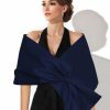 Wraps & Shawls | Satin Sleeveless Wedding Fashion Evening Cocktail Special Occasion Shawl Silver – Girls