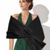 Wraps & Shawls | Satin Sleeveless Wedding Fashion Evening Cocktail Special Occasion Shawl Silver – Girls