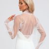 Wraps & Shawls | Tulle Fashion Bridesmaid Evening Cocktail Long Sleeves Wrap Bolero One Size White – Girls