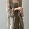 Wraps & Shawls | Tulle Long Sleeves Casual Wrap Khaki – Girls