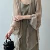 Wraps & Shawls | Tulle Long Sleeves Casual Wrap Khaki – Girls