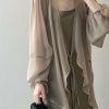 Wraps & Shawls | Tulle Long Sleeves Casual Wrap Khaki – Girls