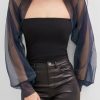 Wraps & Shawls | Tulle Long Sleeves Evening Bolero Wrap Black – Girls