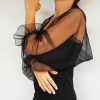 Wraps & Shawls | Tulle Ruffles 3/4 Sleeve Special Occasion Wrap Bolero Black – Girls