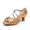 Dance Shoes | Women’s Latin Shoes Satin Indoor Solid Color Dance Shoes Apricot – Womens