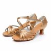 Dance Shoes | Women’s Latin Shoes Satin Indoor Solid Color Dance Shoes Apricot – Womens