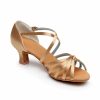 Dance Shoes | Women’s Latin Shoes Satin Indoor Solid Color Dance Shoes Apricot – Womens