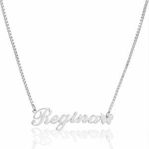 Personalized Jewelry | Butterfly Name Necklace Silver – Womens