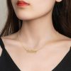 Personalized Jewelry | Custom 18k Gold Plated Letter Old English Name Necklace Birthday Gifts Gold – Womens