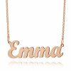 Personalized Jewelry | Custom 18k Rose Gold Plated Letter Name Necklace Birthday Gifts Rose Gold – Womens