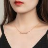 Personalized Jewelry | Custom 18k Rose Gold Plated Letter Name Necklace Birthday Gifts Rose Gold – Womens